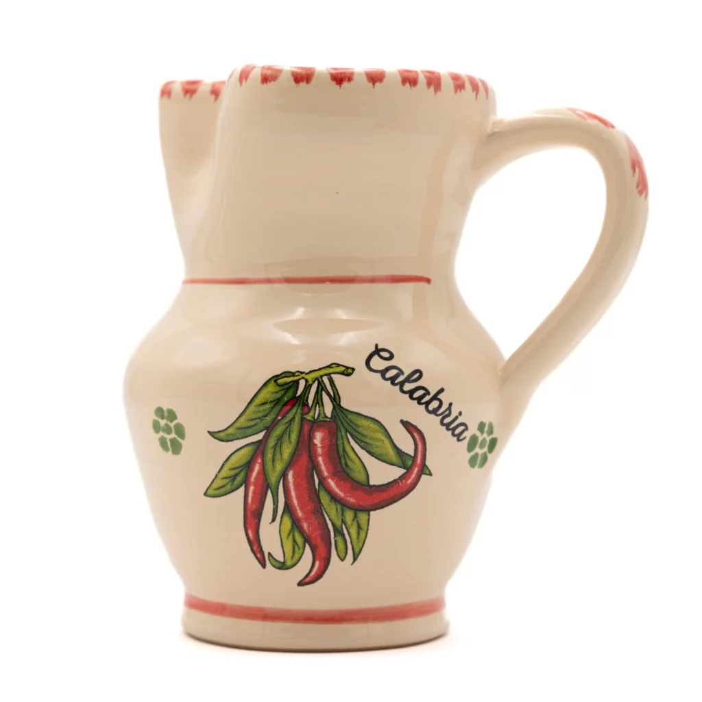 La Caraffa in ceramica fantasia Calabria di Sorrentino